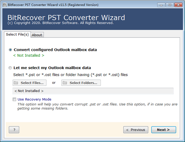 BitRecover PST Converter Wizard绿色版